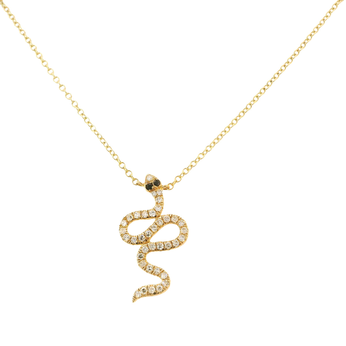 Diamond Snake Necklace by Leela Grace