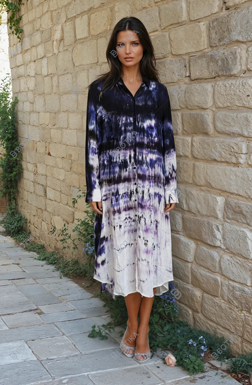 Boyfriend Duster in Midnight Sky