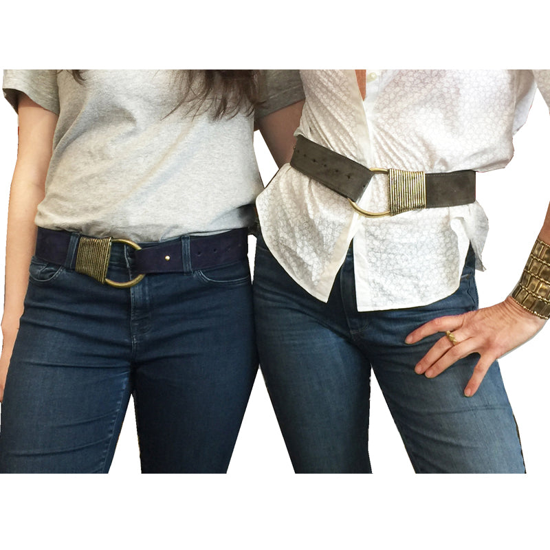 Cast Rope Belt in Black Leather by Kim White