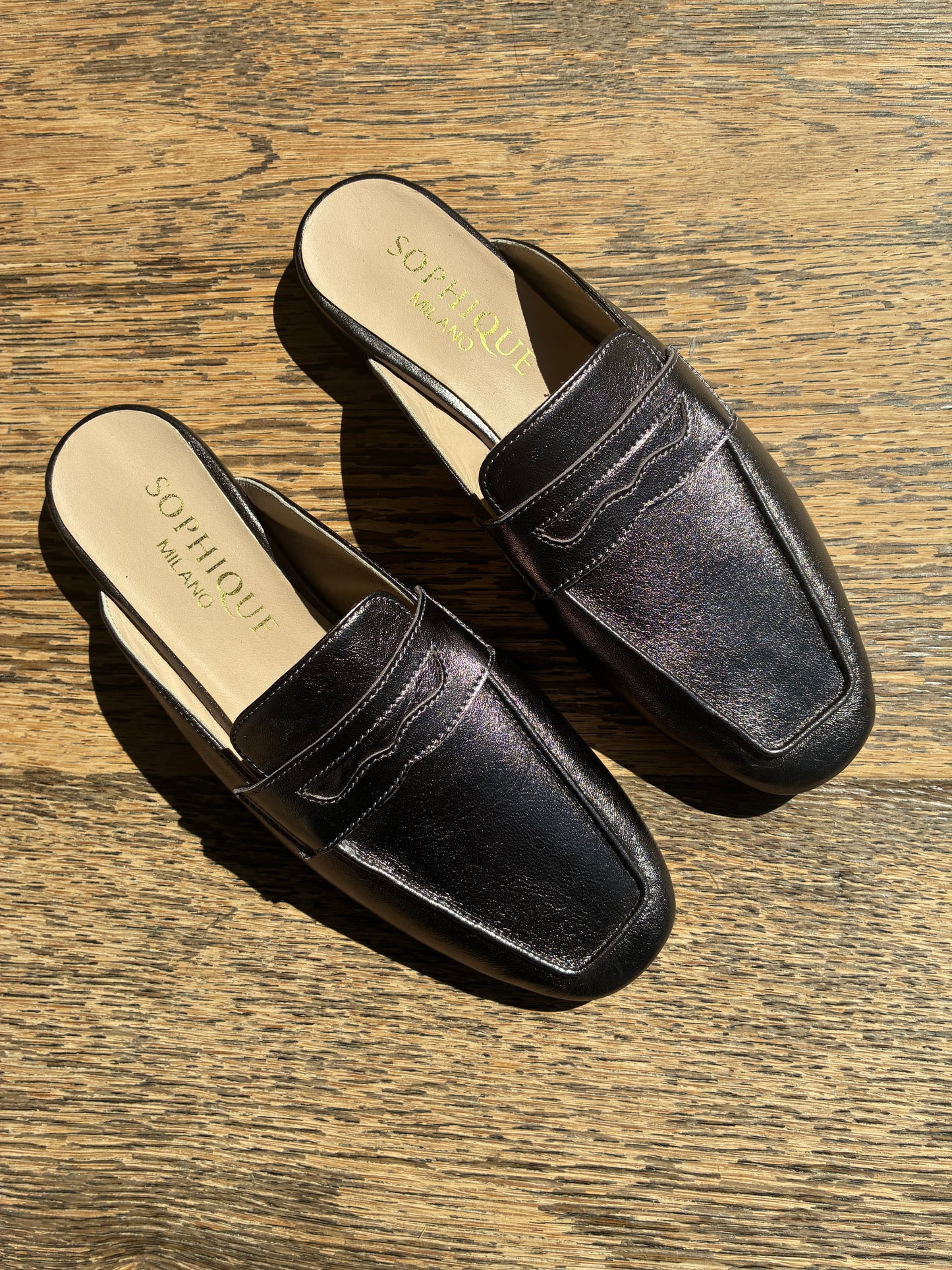 Riviera Mules in Anthracite