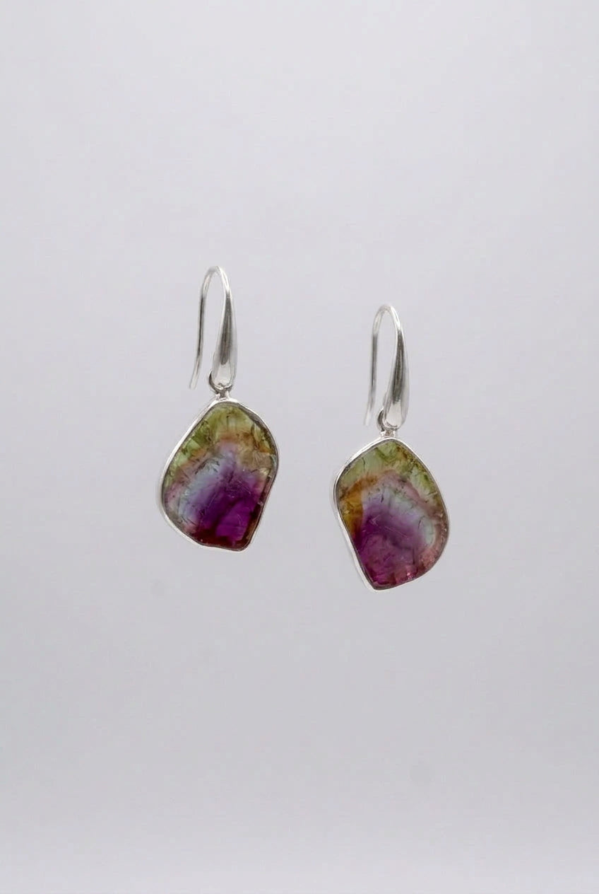 Watermelon Tourmaline Earrings