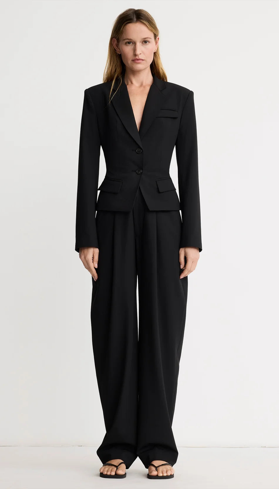 Two Button Tillie Blazer in Raven