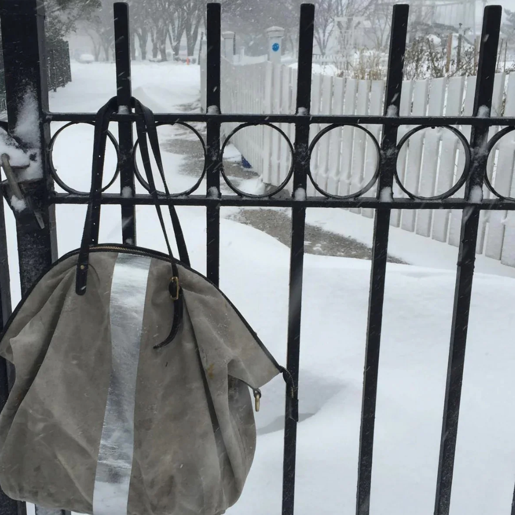 Postal Silver Stripe Crossbody