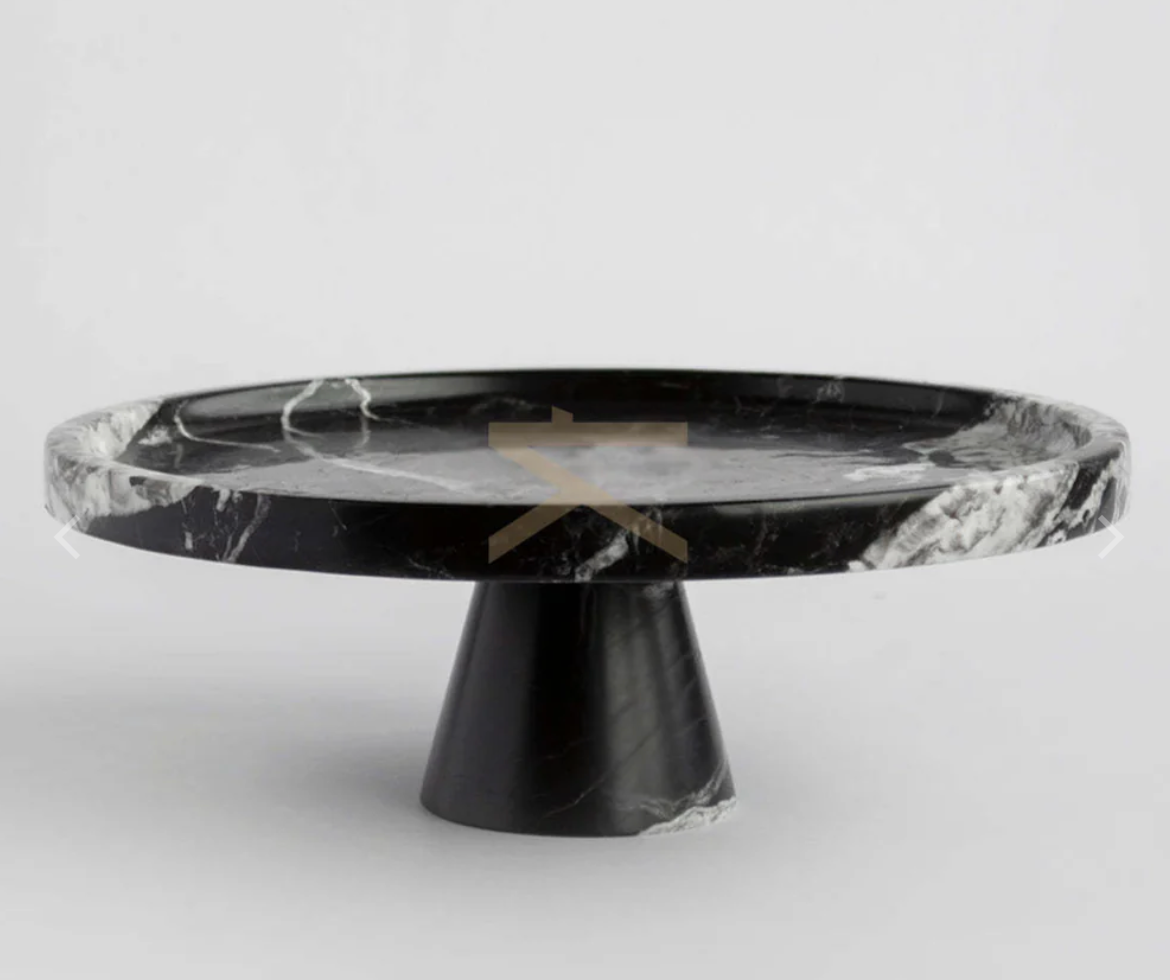Black Marble Cake Stand