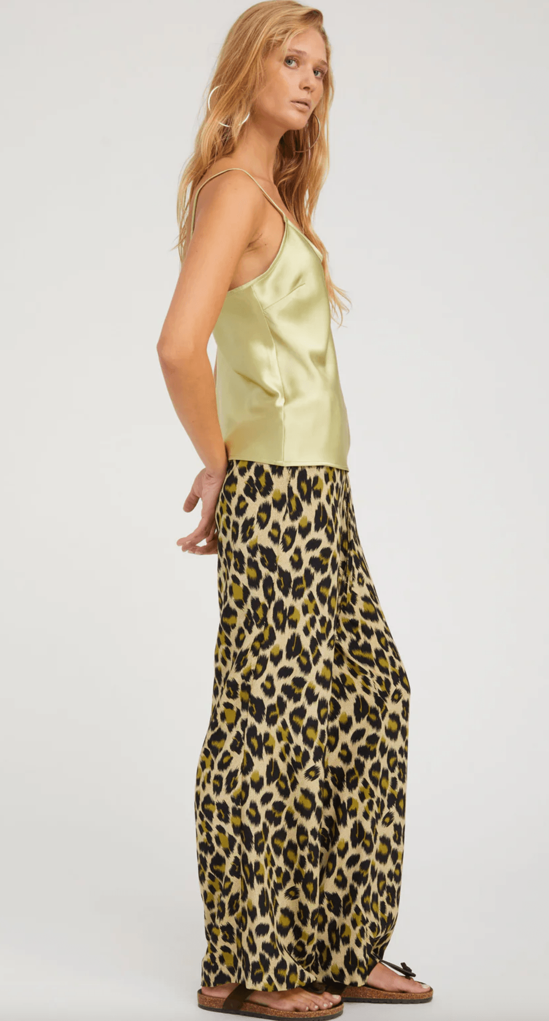Green Leopard Silk Kauai Pants