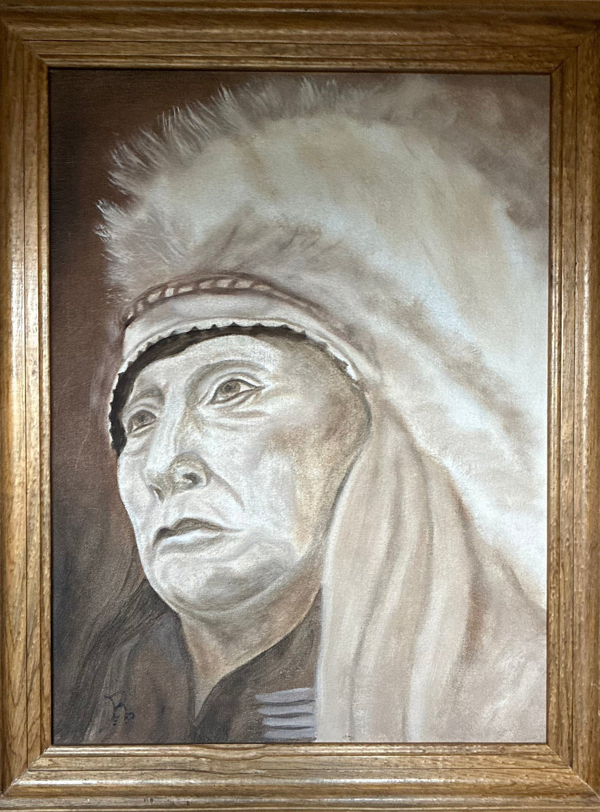 Native American chief painting