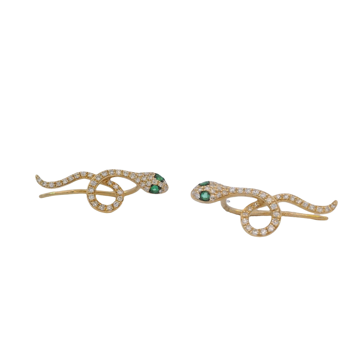 Snake Diamond + Emerald Climbers by Leela Grace