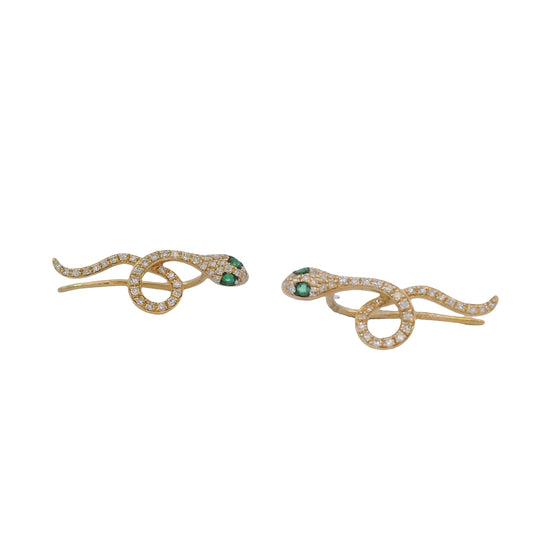 Snake Diamond + Emerald Climbers by Leela Grace