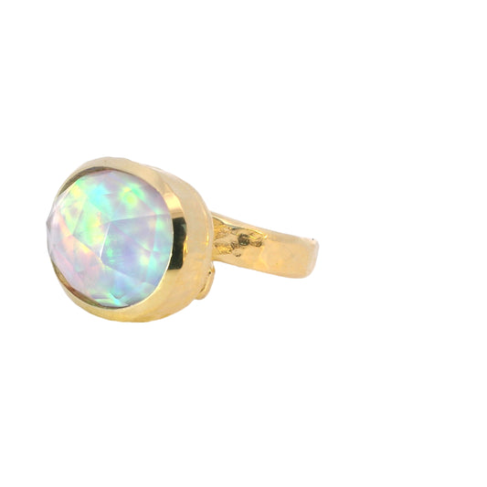 Faceted Opal Expect A Miracle Ring by Leela Grace