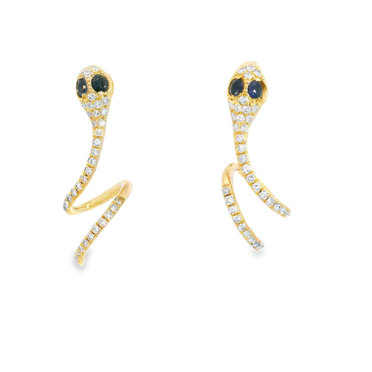 Snake Diamond + Sapphire Swirls by Leela Grace