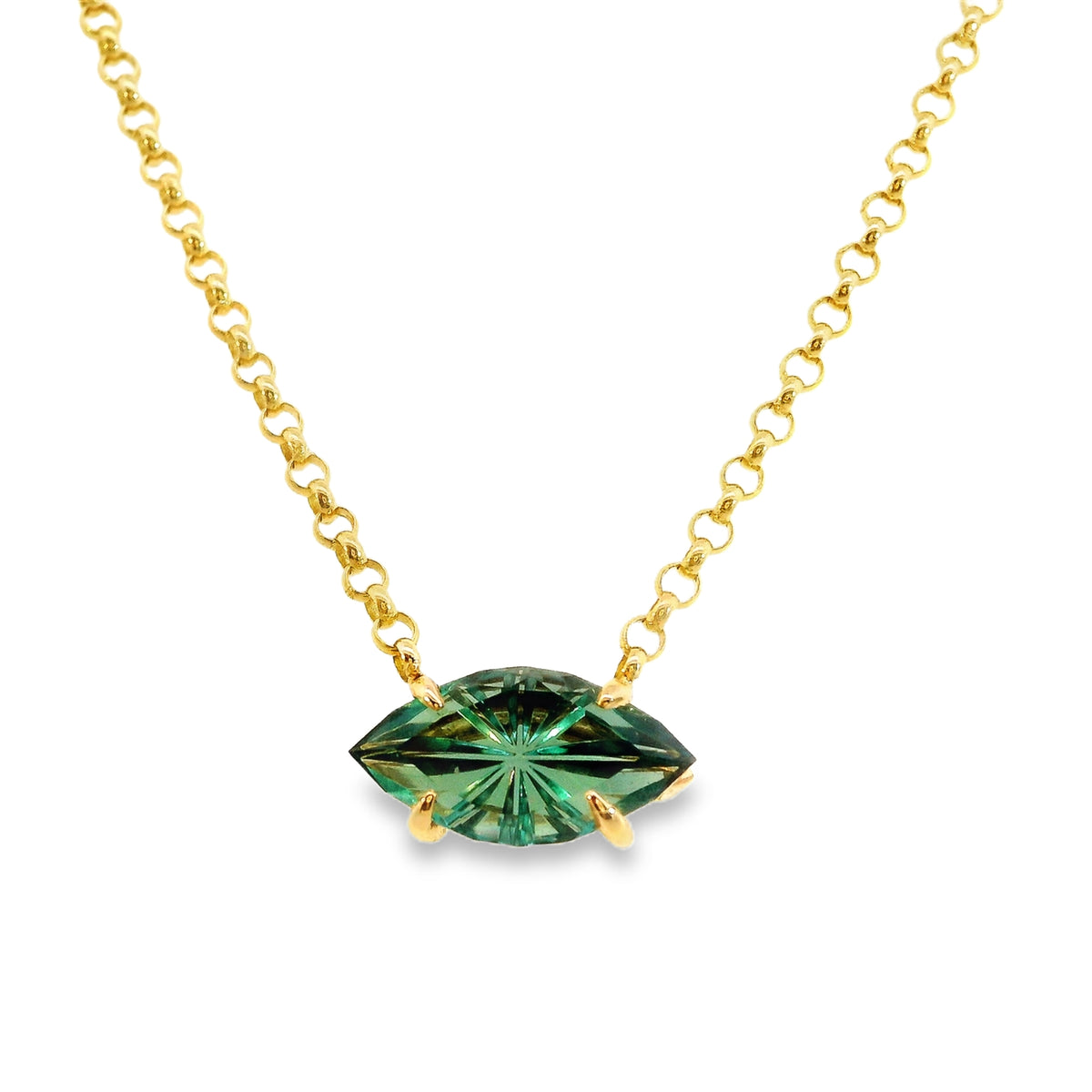 Alexandrite Evil Eye Necklace by Leela Grace