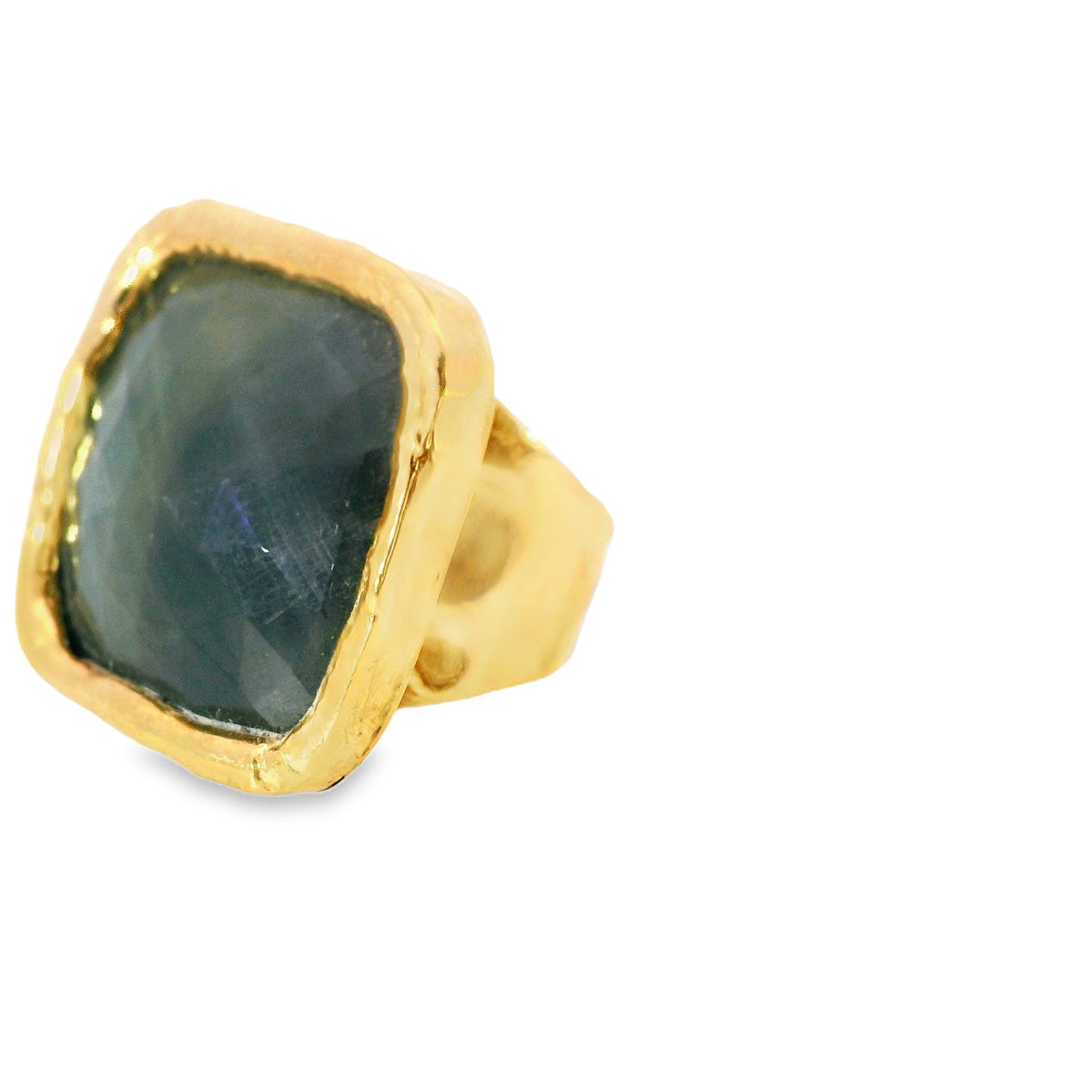 Sapphire Square Ring by Leela Grace