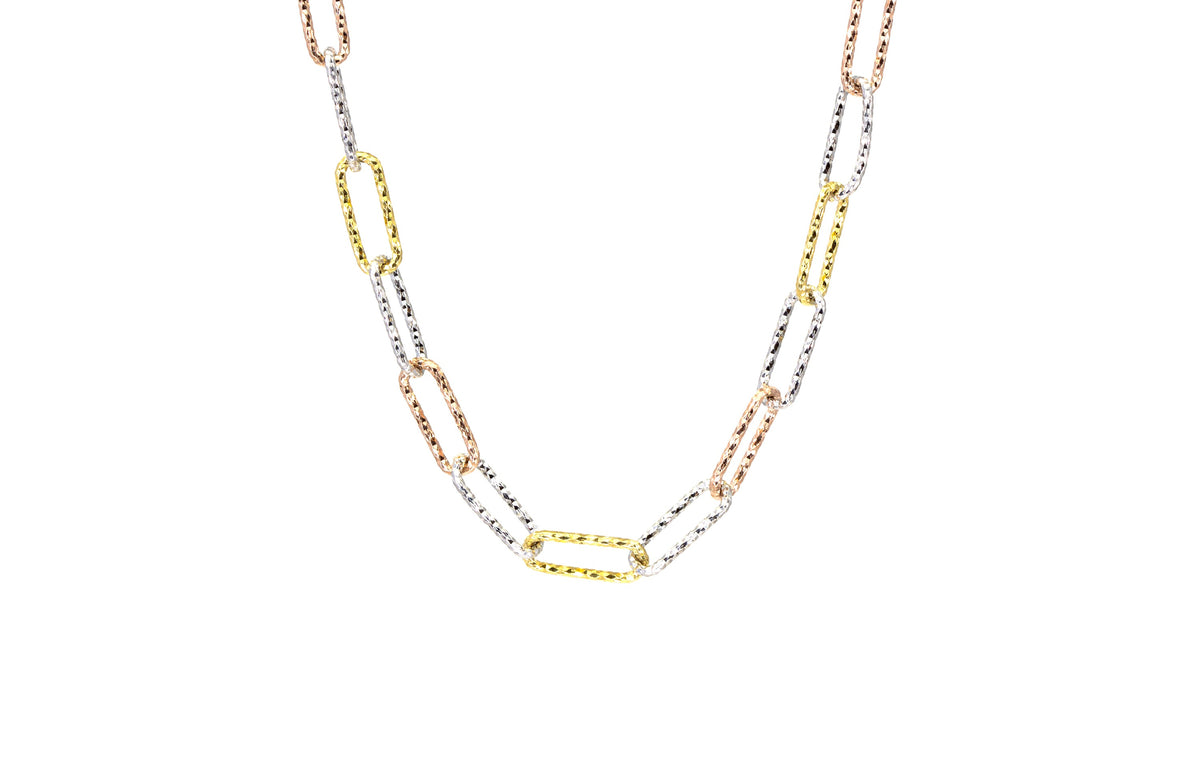 Mixed Metal Chain Necklace by Leela Grace