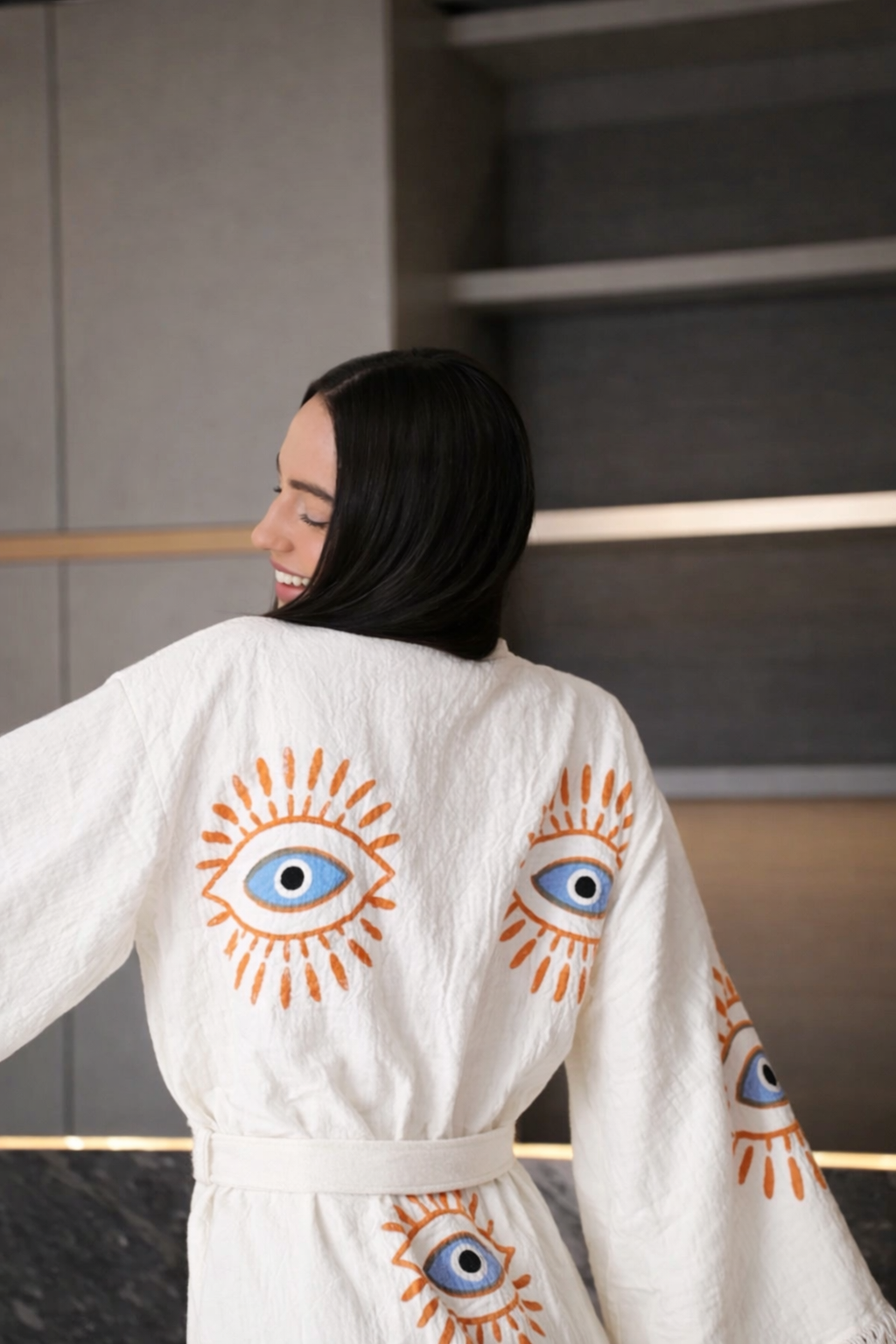 Fall in Love! Turquoise + Orange Eye Kaftan