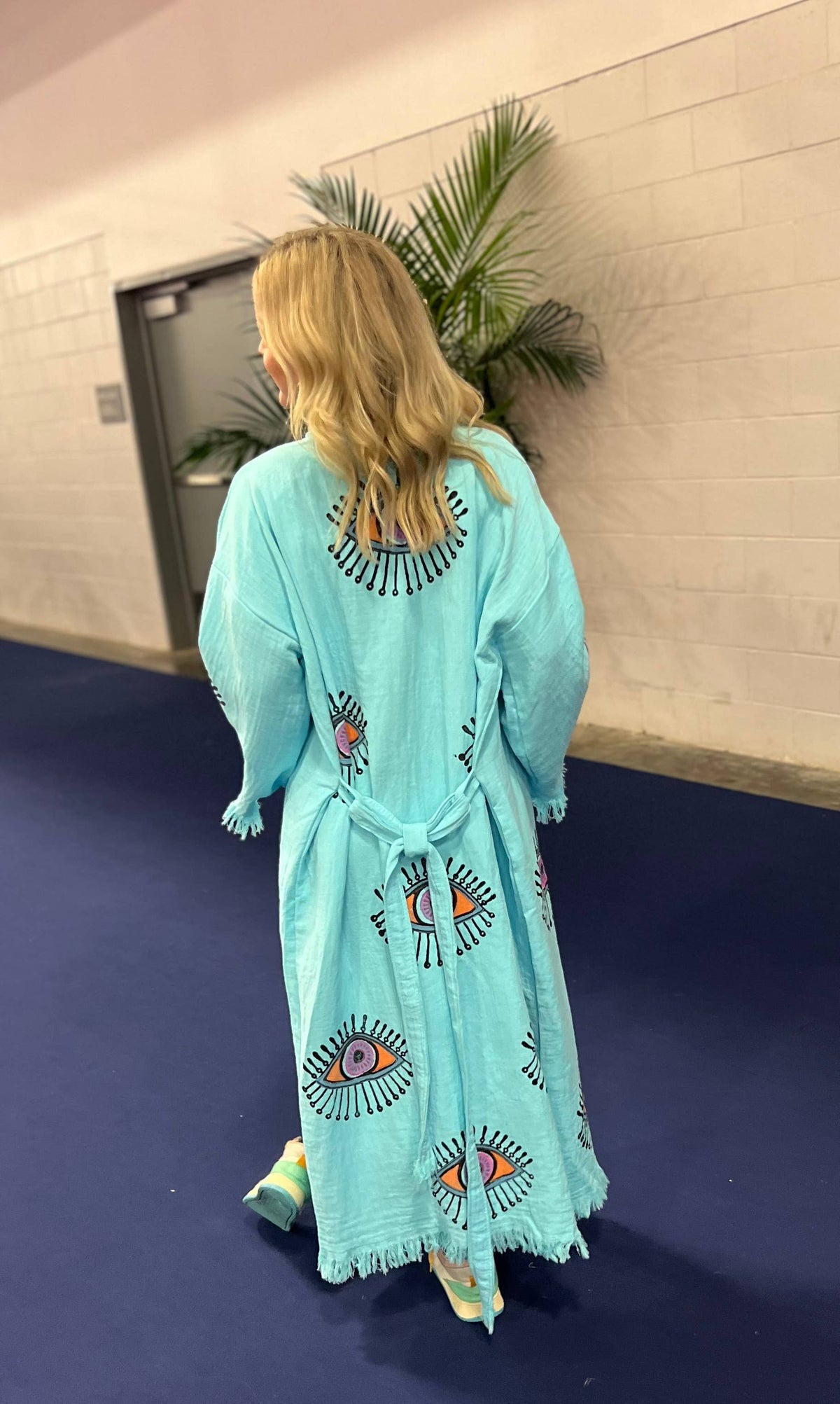 Fall in Love! Turquoise Multi Eye Kaftan
