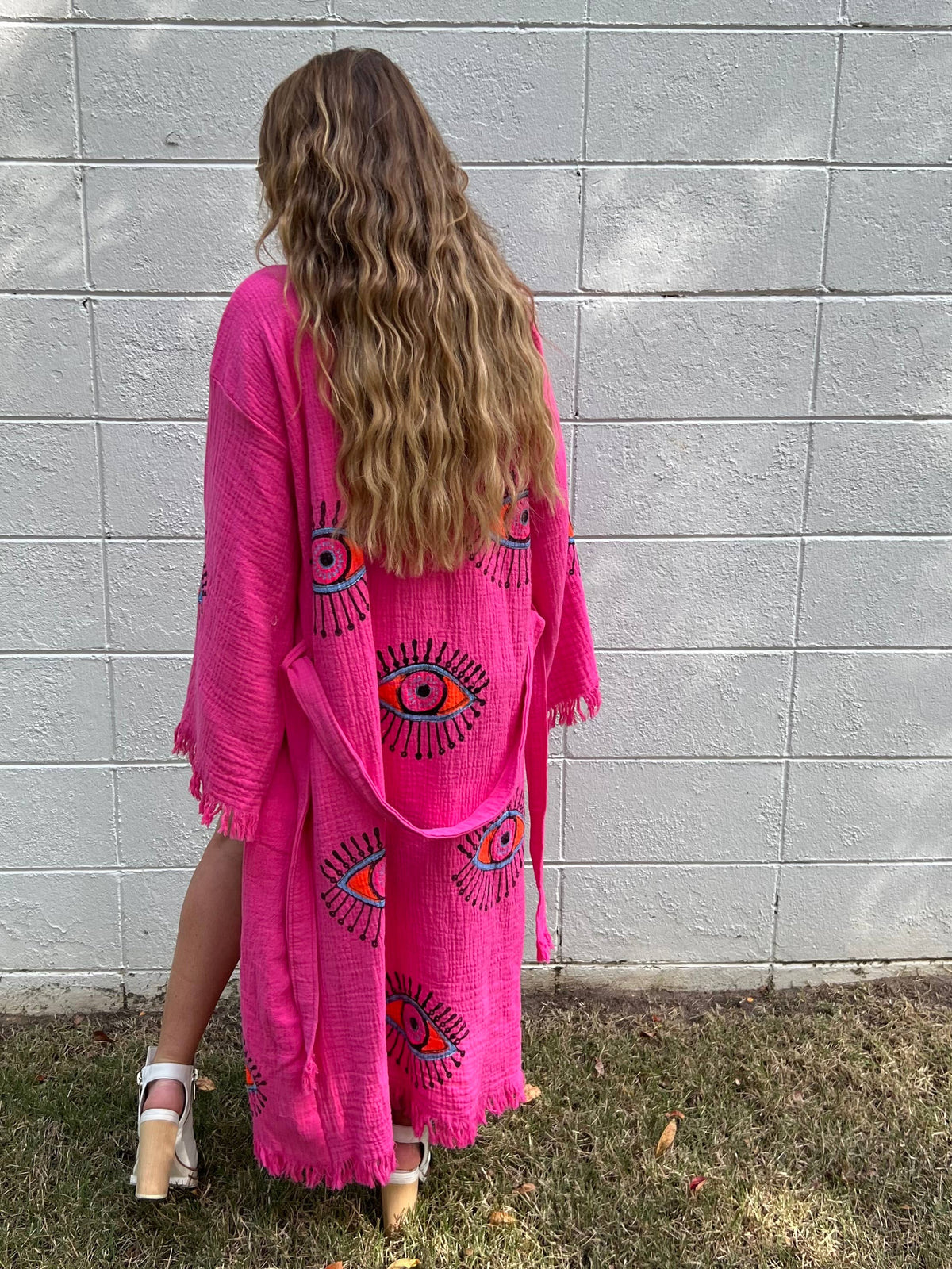 Fall in Love! Hot Pink Multi Eye Kaftan