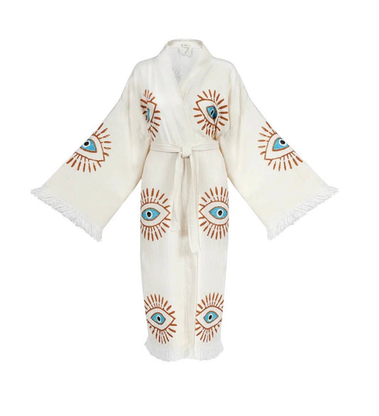 Fall in Love! Turquoise + Orange Eye Kaftan