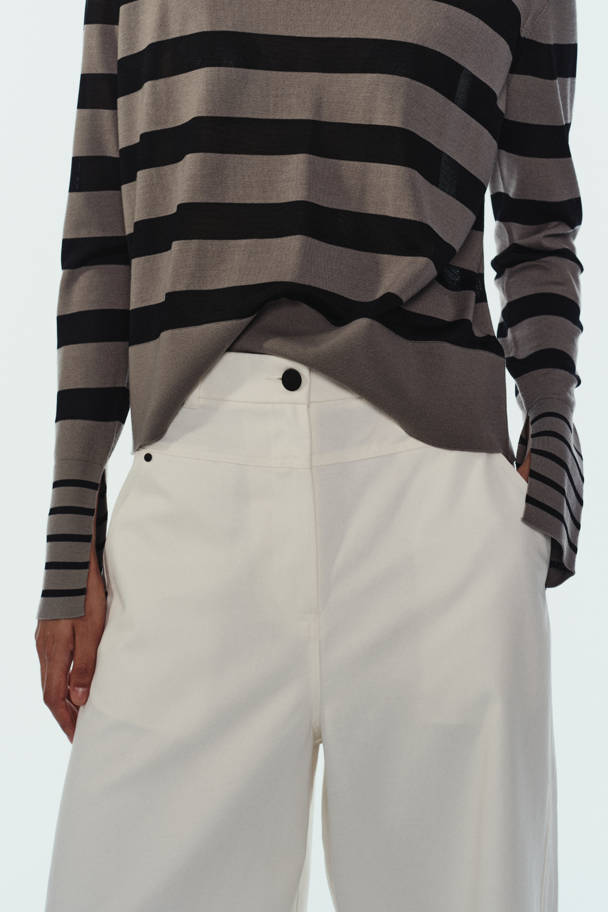 Odette Striped Knit Sweater by Saint Art