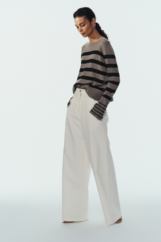 Odette Striped Knit Sweater by Saint Art