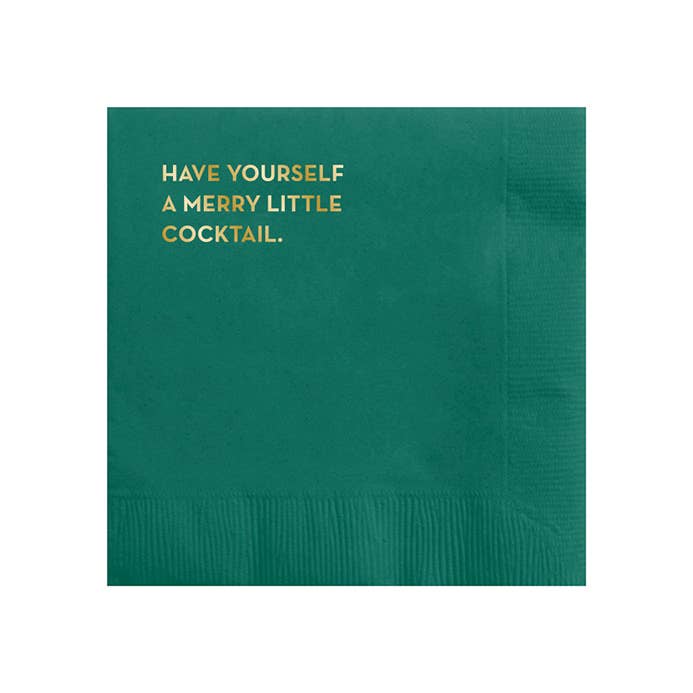 #598: Merry Cocktail Christmas Napkins