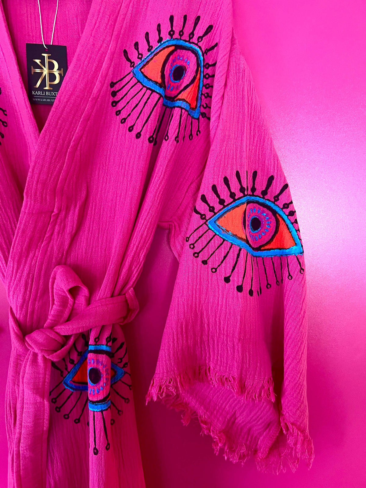 Fall in Love! Hot Pink Multi Eye Kaftan