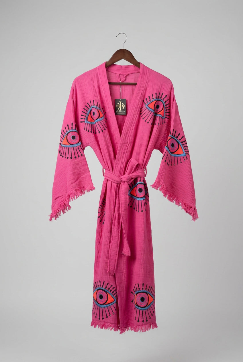 Fall in Love! Hot Pink Multi Eye Kaftan