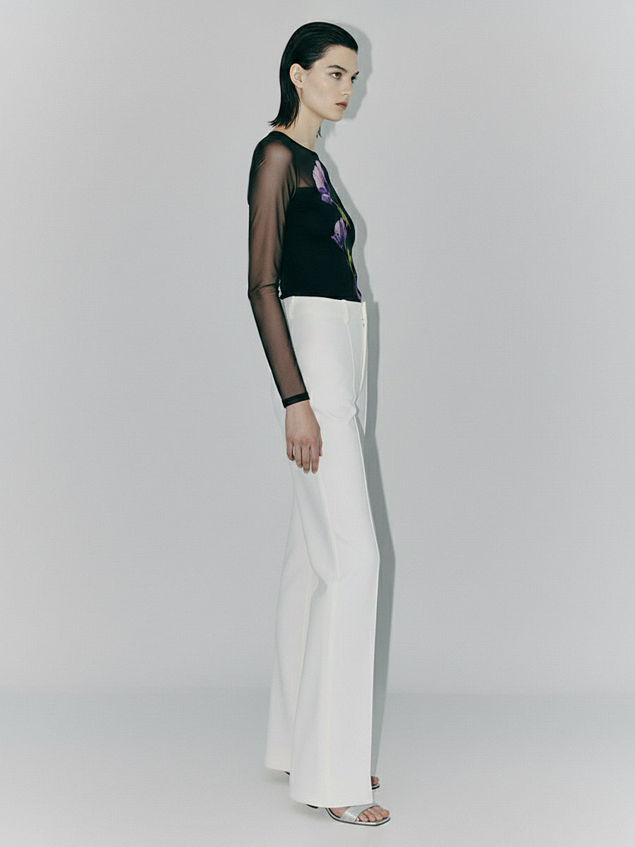Casablanca Straight Leg Trousers in White by AS by DF