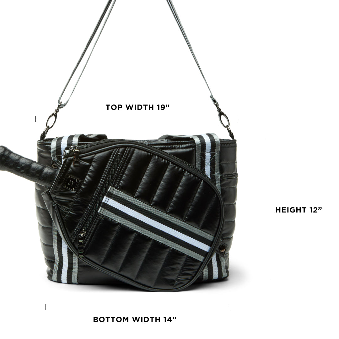 Ace of the Court Pickleball Bag in Pearl Black by Think Royln