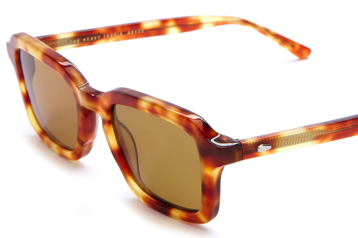 Heavy Tropix in Blonde Tortoise Bio / Polarized Mustard by Crap Eyewear - detail