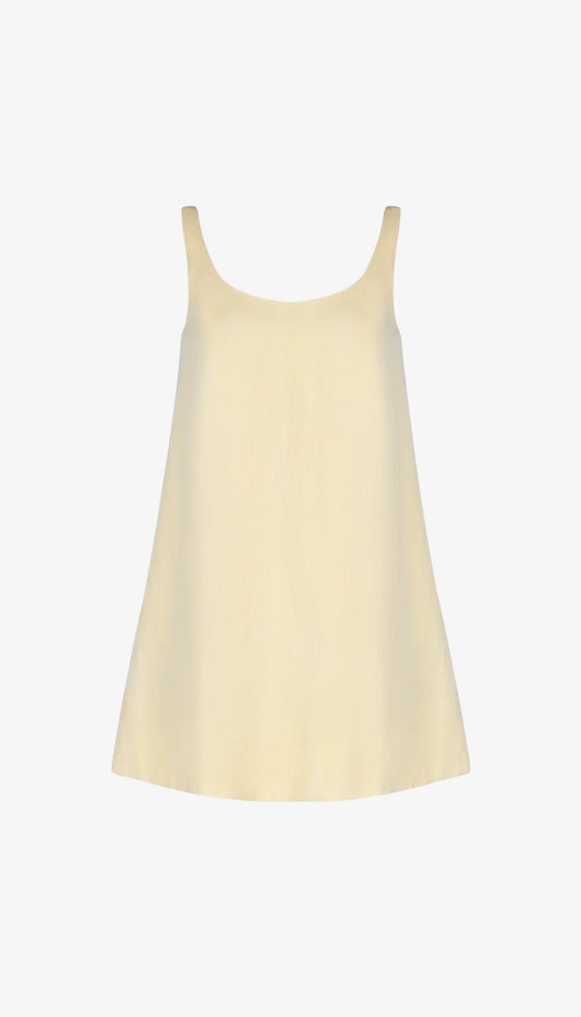 Mini Shift Dress in Butter Yellow