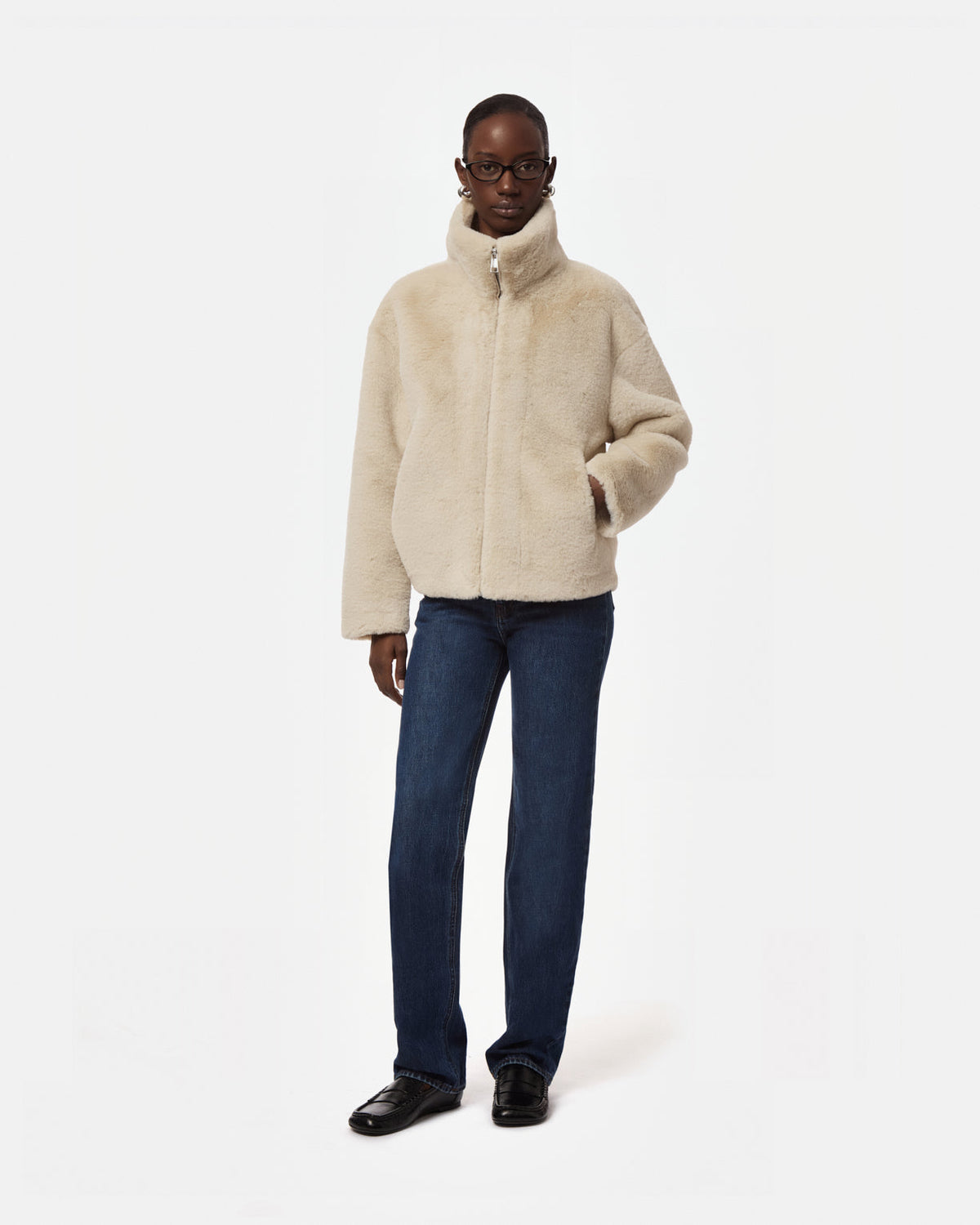 Apparis Brooks Coat in Latte