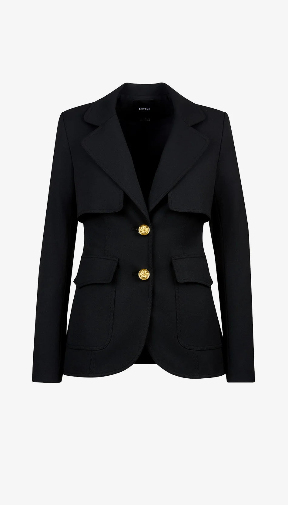 Storm Flap Blazer in Deep Black