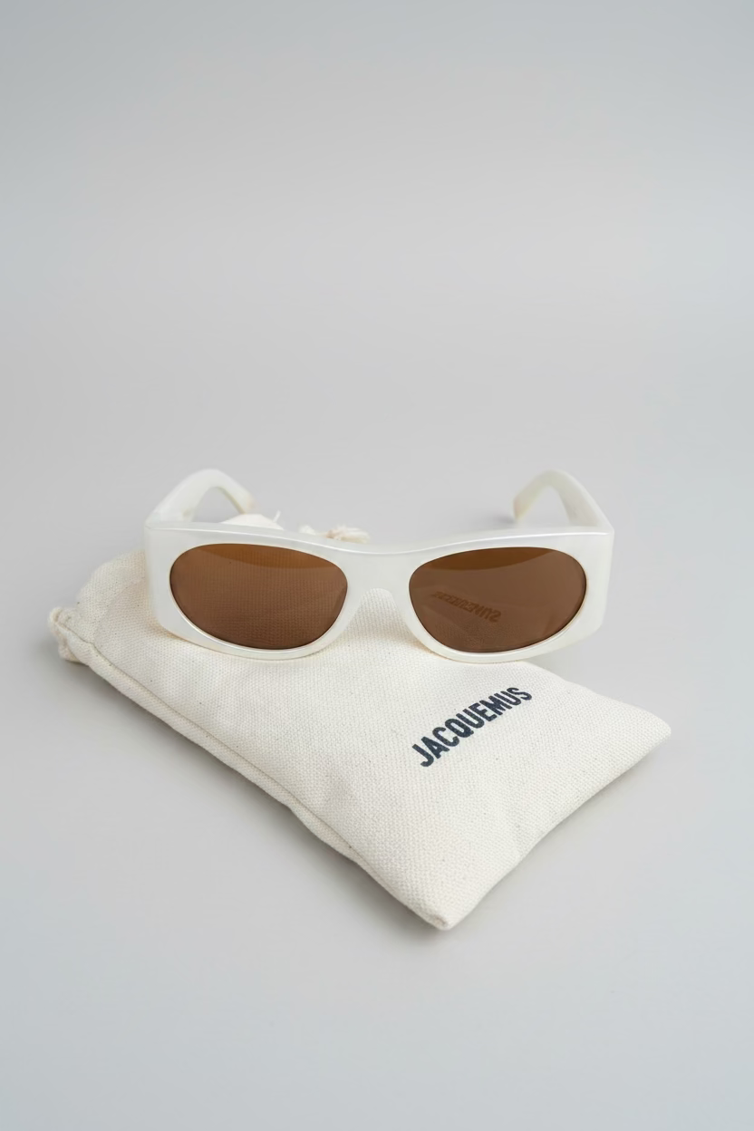 Full Frame Sunglasses in White Pearl