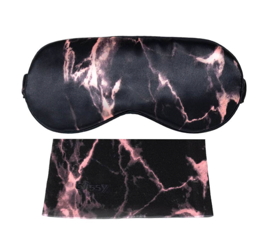Sleep Mask in Black Marble