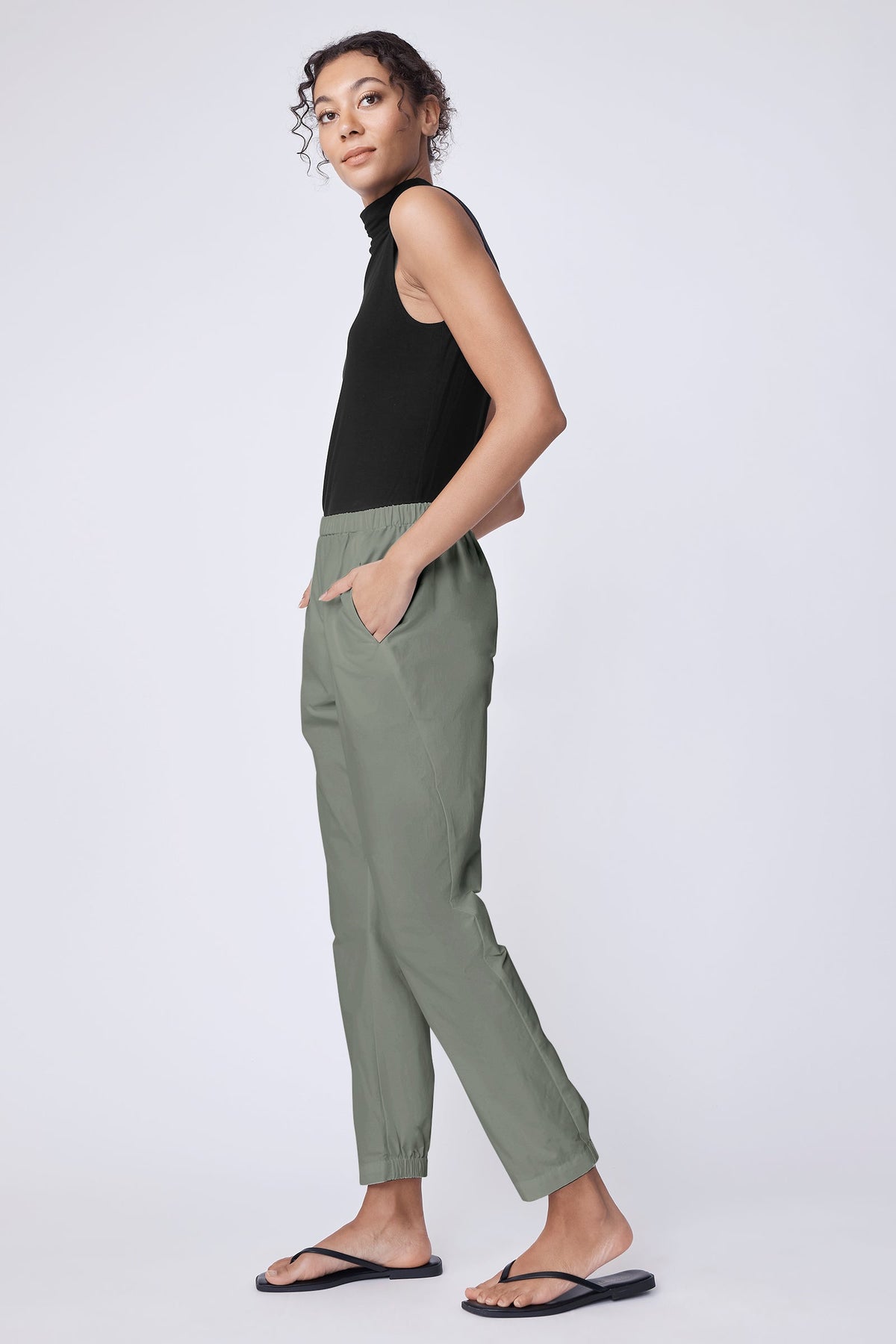 Asher Angle Seam Jogger in Cactus by Kal Rieman