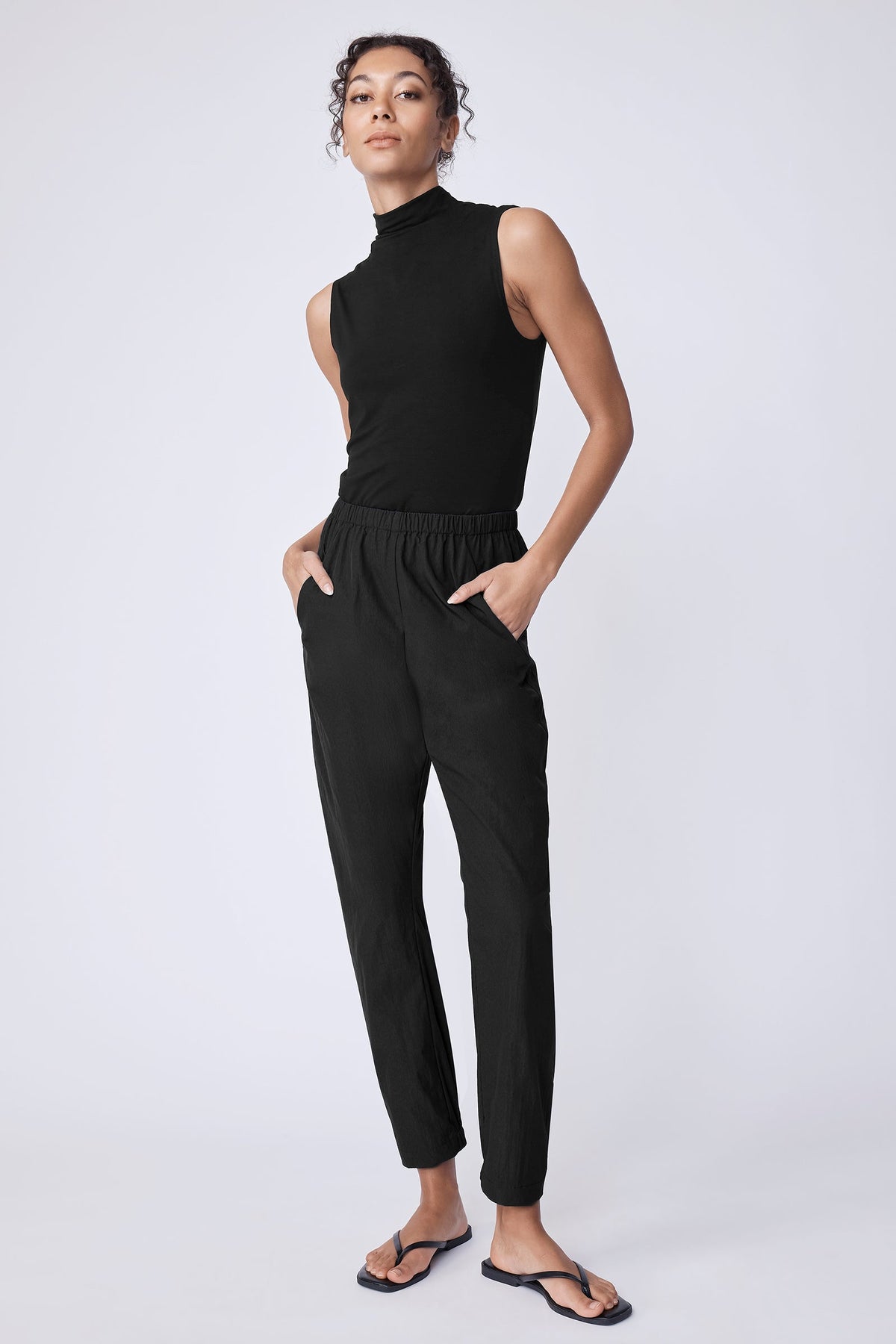 Asher Angle Seam Jogger in Black by Kal Rieman