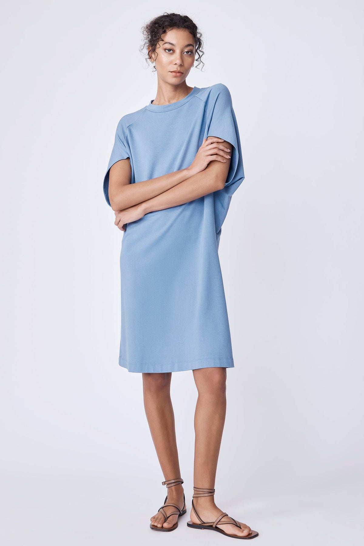 Phoenix Cape Dress in Sky by Kal Rieman