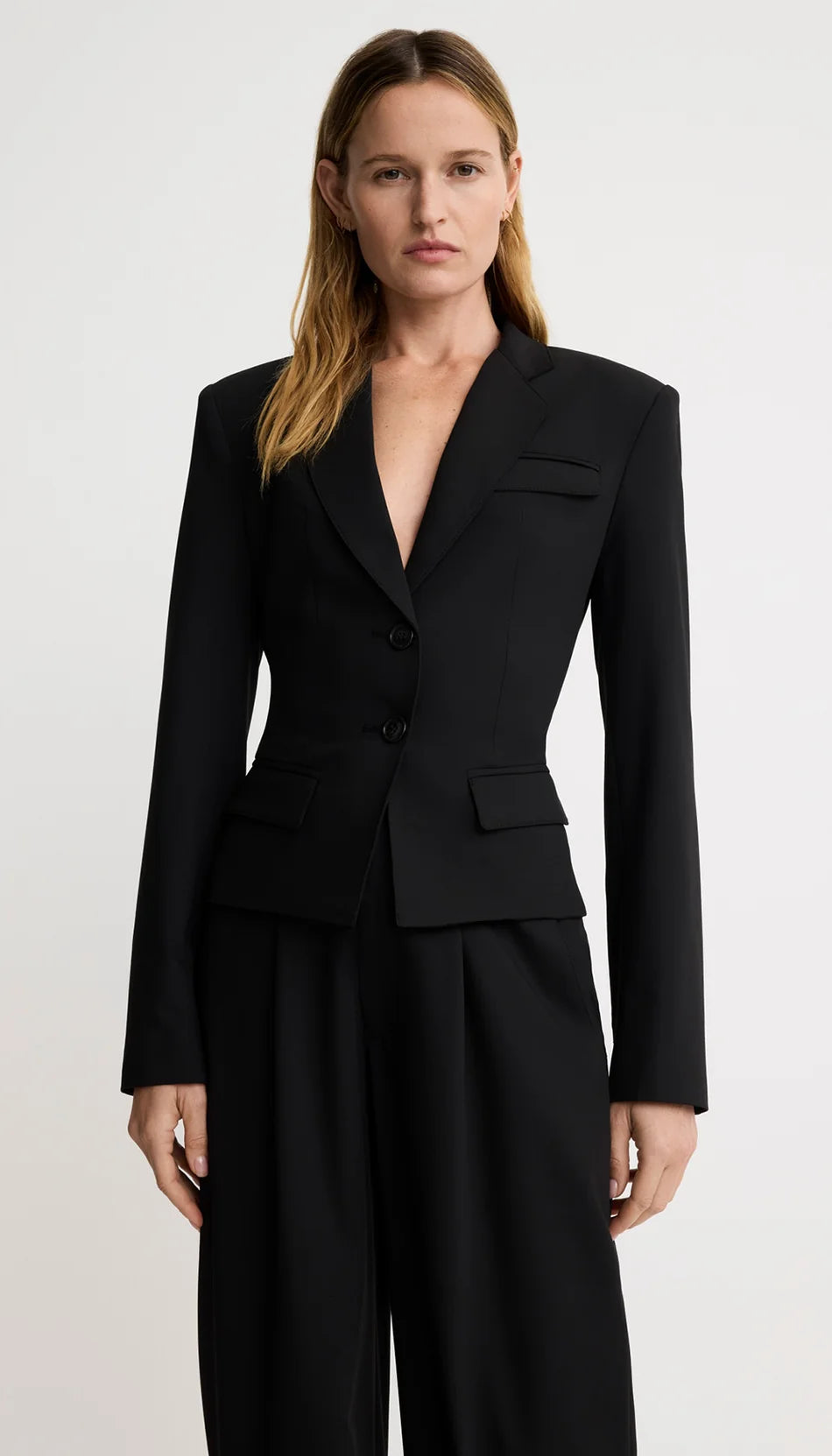 Two Button Tillie Blazer in Raven