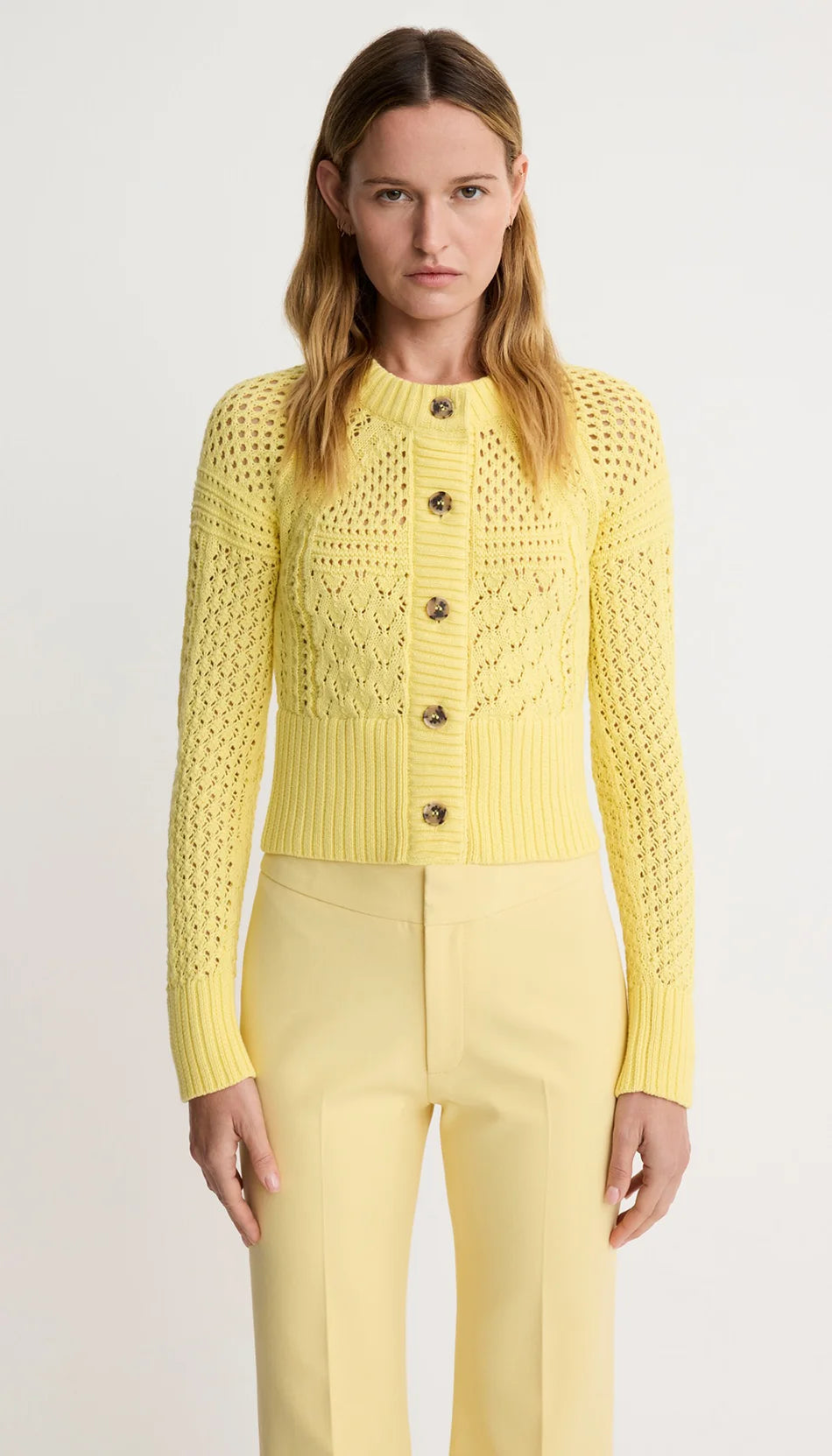 Crochet Cardigan in Lemon
