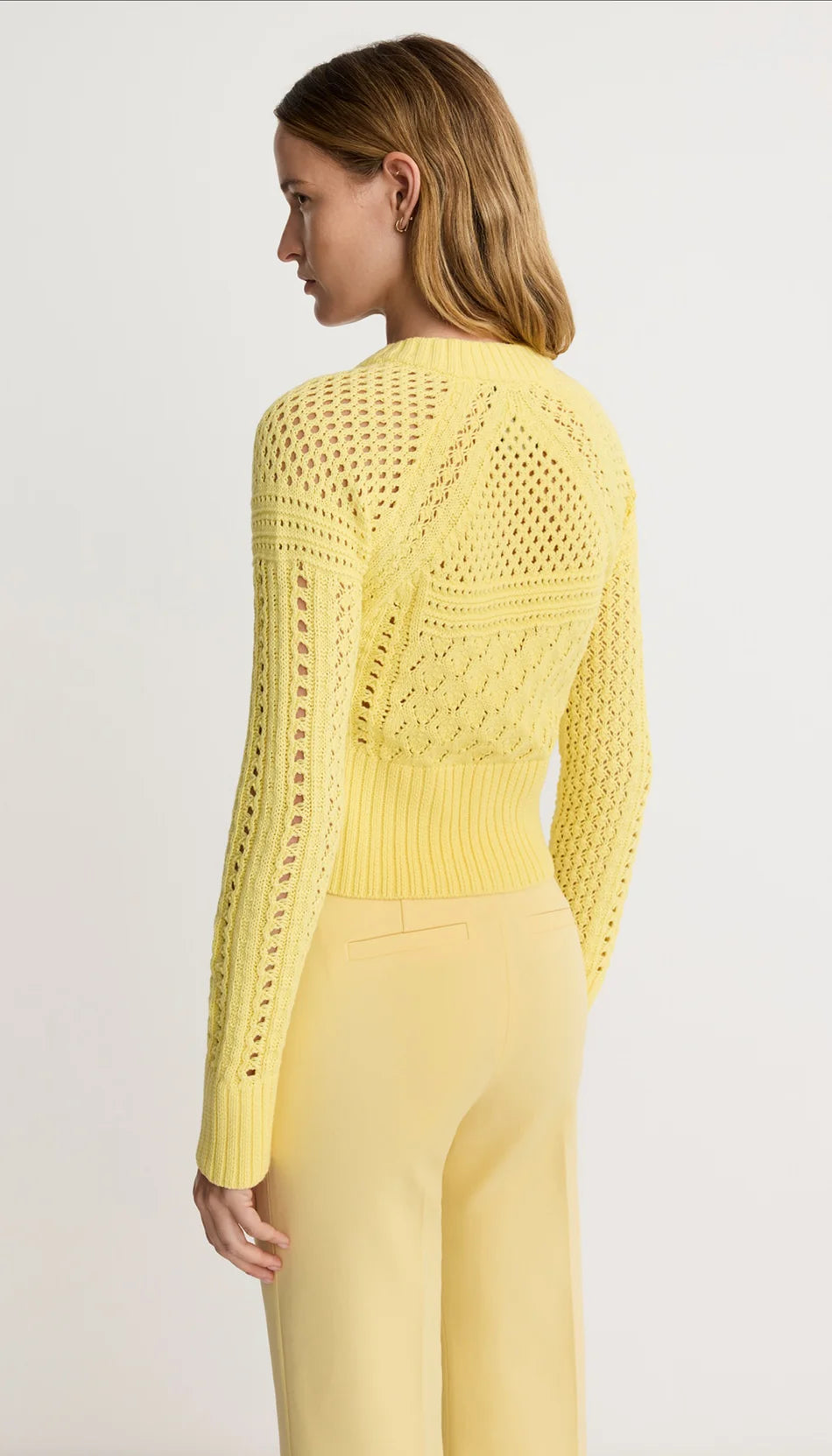 Crochet Cardigan in Lemon