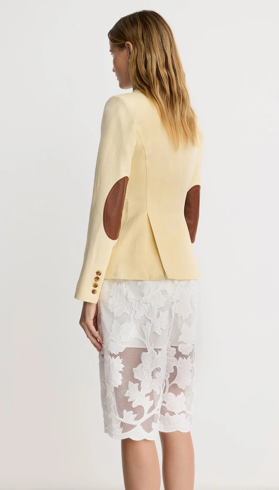 Patch Pocket Duchess Blazer in Butter