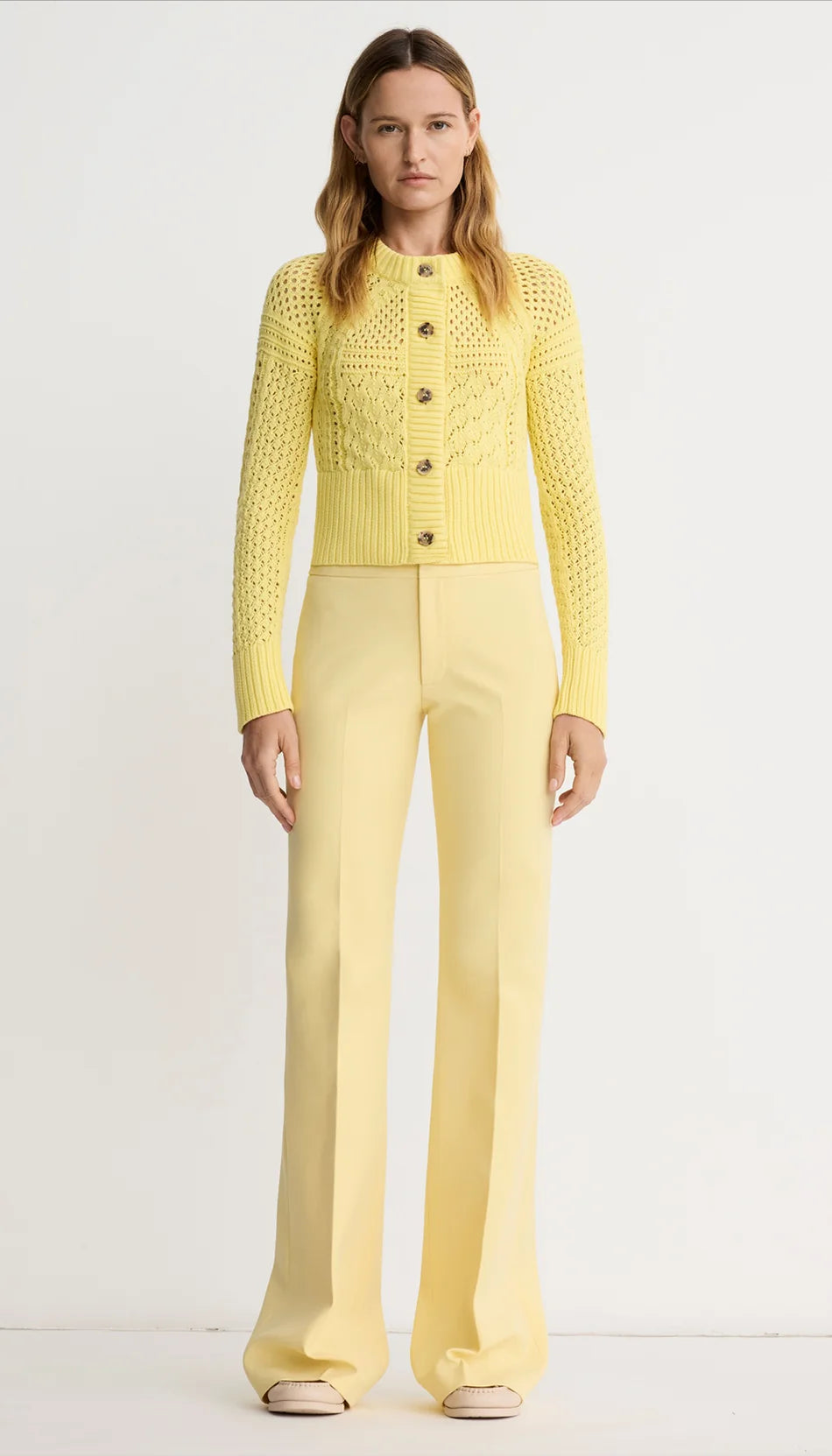 Crochet Cardigan in Lemon