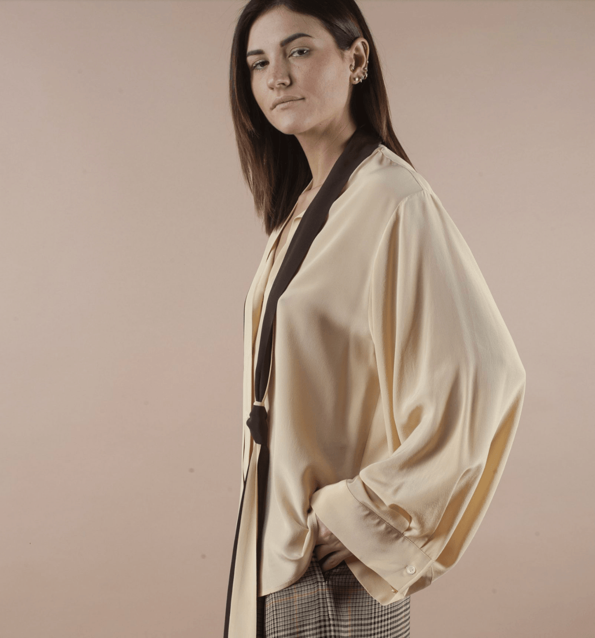 Silk Blouse with Double Ties