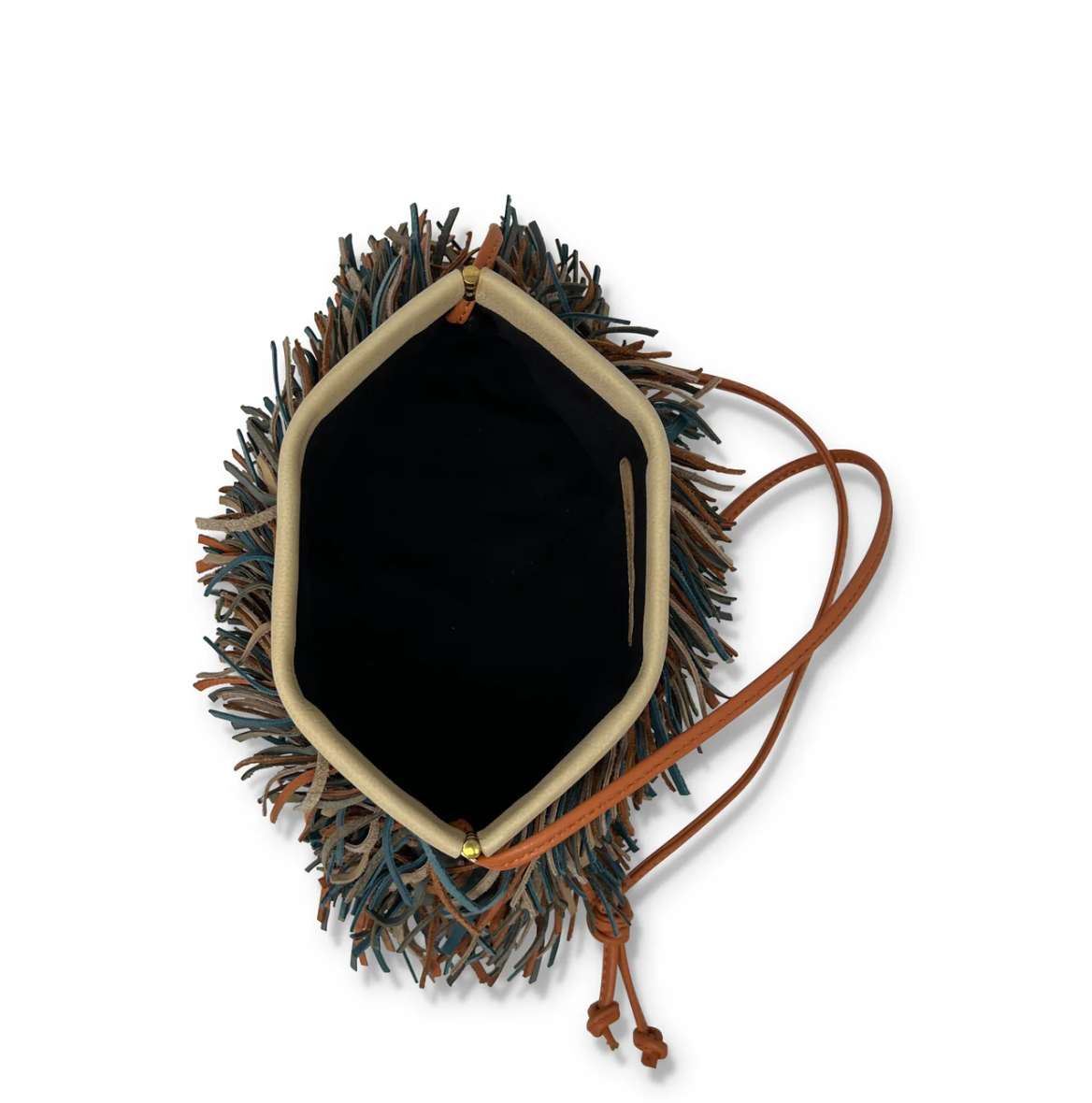 Cheltenham Snap Crossbody Clutch in Multi Fringe