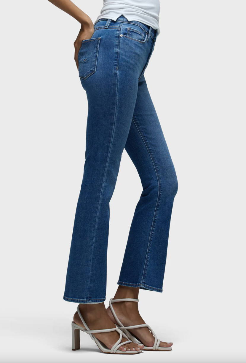 Barbara High-Rise Bootcut Crop in Pleasant