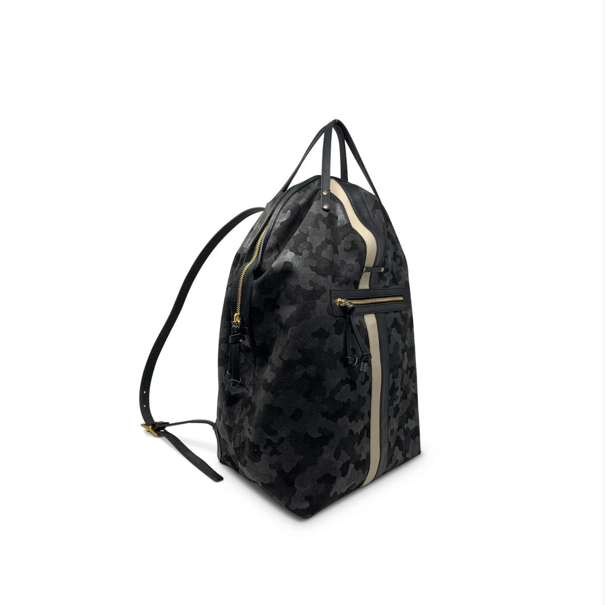 Black Camo Canvas Backpack