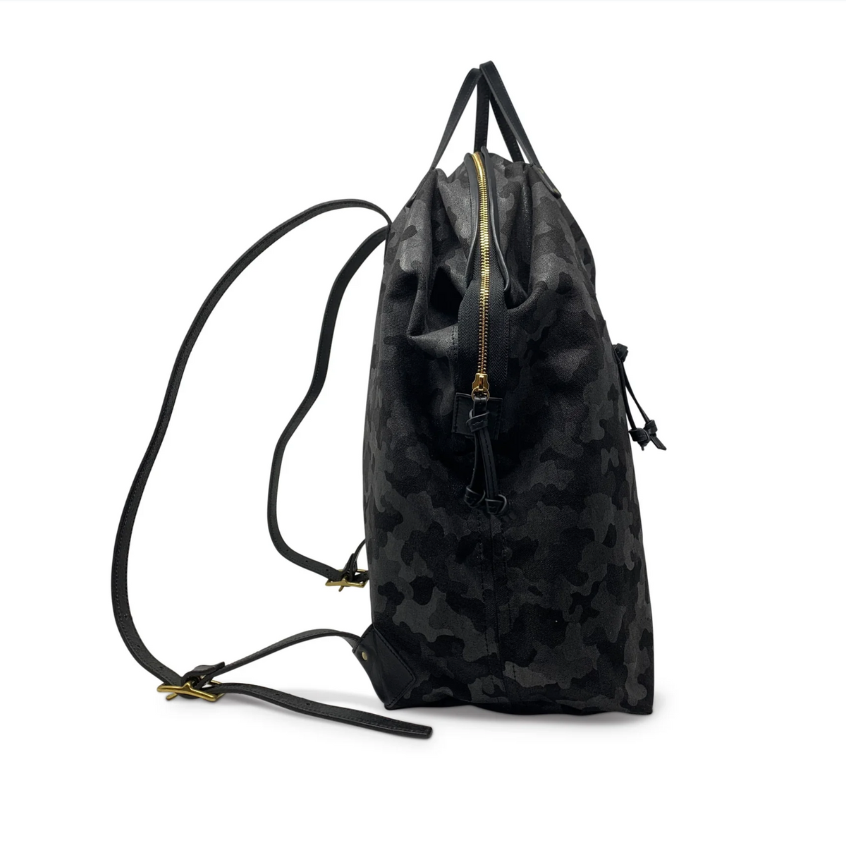 Black Camo Canvas Backpack