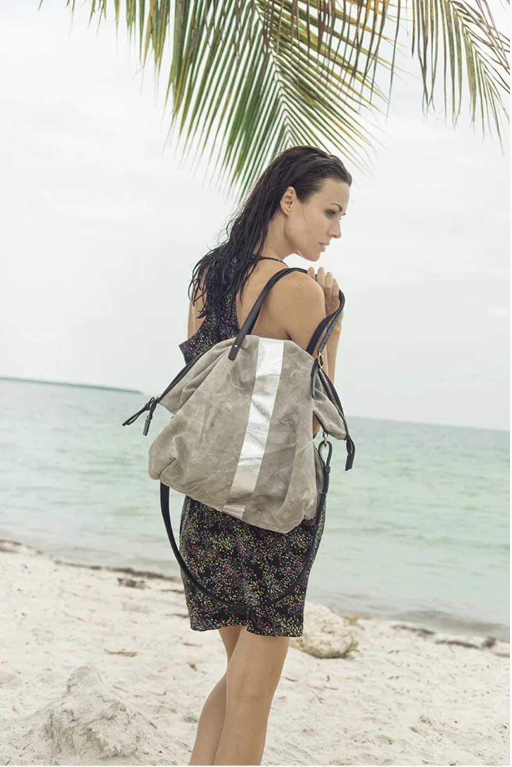 Postal Silver Stripe Crossbody