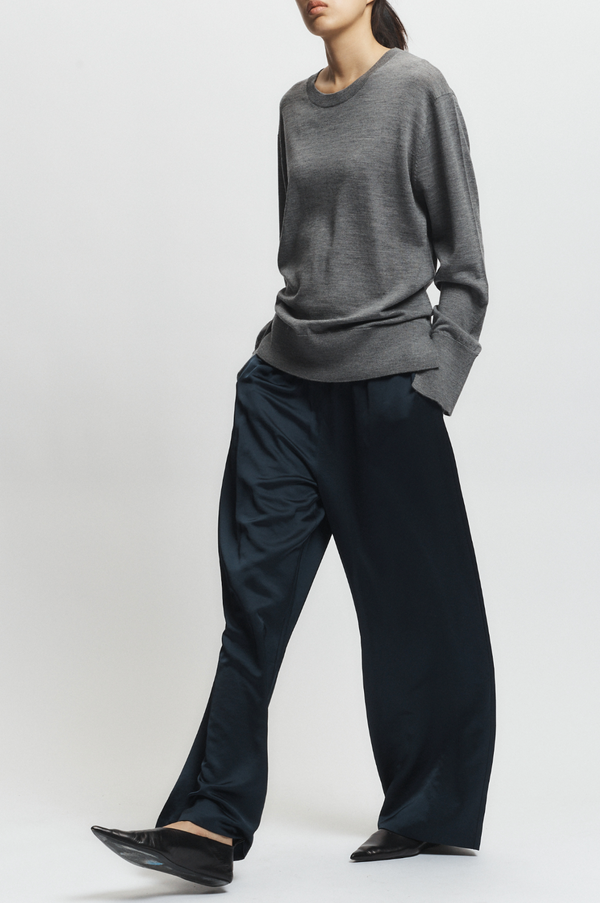 Dean Oversized Merino Wool Sweater in Grey