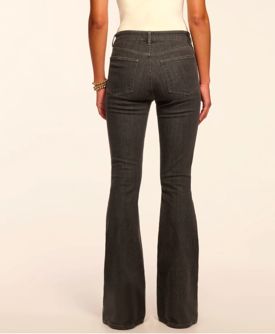 Helena High-Rise Flare Jean in Grey Wash